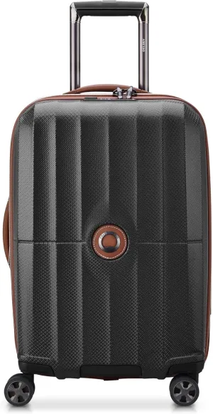 DELSEY PARIS Carrousel Hardside Expandable Luggage with Spinner Wheels, Black, Checked-Medium 24 Inch