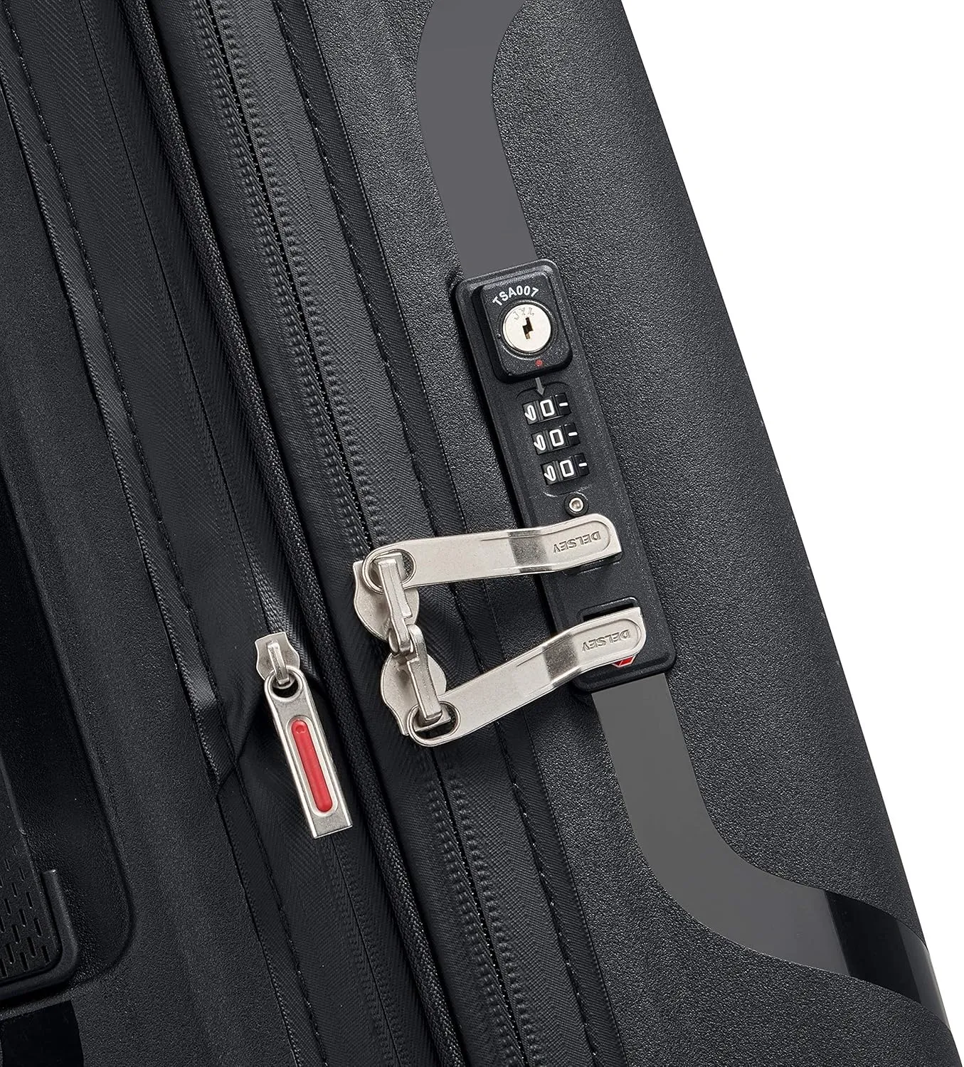 DELSEY PARIS Clavel Hardside Expandable Luggage with Spinner Wheels, Black, Checked-Large 30 Inch