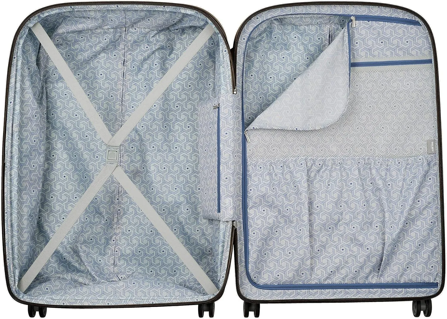 DELSEY PARIS Clavel Hardside Expandable Luggage with Spinner Wheels, Black, Checked-Large 30 Inch