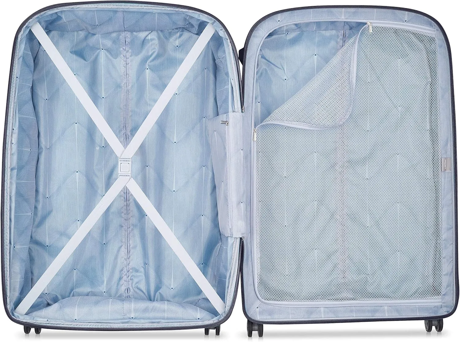 DELSEY PARIS Clavel Hardside Expandable Luggage with Spinner Wheels, Blue Jean, Checked-Large 30 Inch