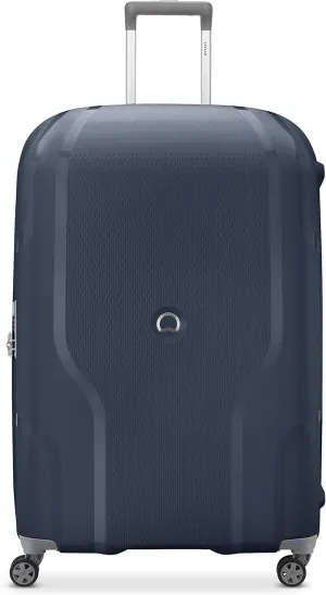 DELSEY PARIS Clavel Hardside Expandable Luggage with Spinner Wheels, Blue Jean, Checked-Large 30 Inch