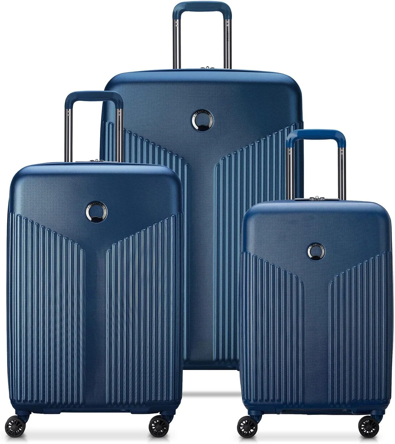 DELSEY PARIS Comete 3.0 Hardside Expandable Luggage with Spinner Wheels, Blue, 3-Piece Set (20/24/28)