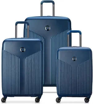 DELSEY PARIS Comete 3.0 Hardside Expandable Luggage with Spinner Wheels, Blue, 3-Piece Set (20/24/28)