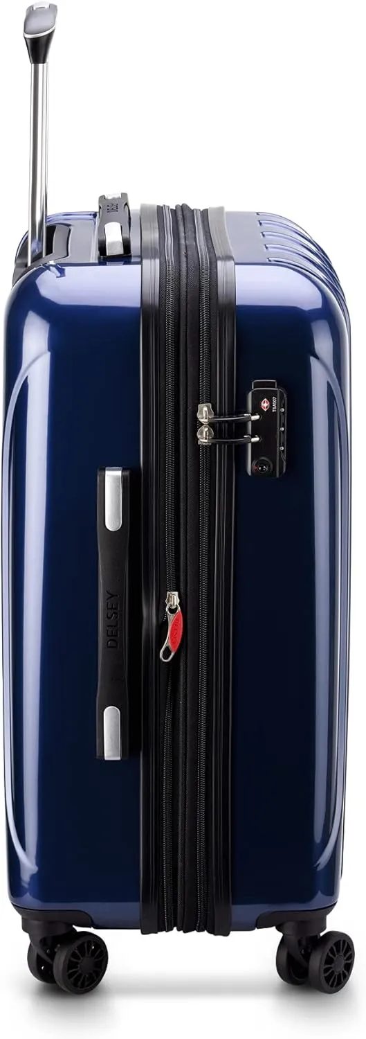 DELSEY PARIS Helium Aero Hardside Expandable Luggage with Spinner Wheels, Blue Cobalt, 3-Piece Set (21/25/29)