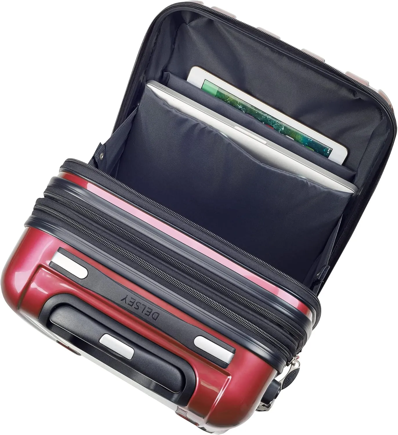 DELSEY PARIS Helium Aero Hardside Expandable Luggage with Spinner Wheels, Brick Red, 2-Piece Set (19/25)