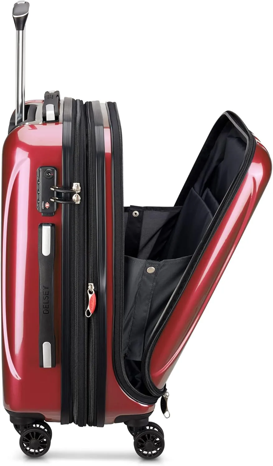 DELSEY PARIS Helium Aero Hardside Expandable Luggage with Spinner Wheels, Brick Red, 2-Piece Set (19/25)