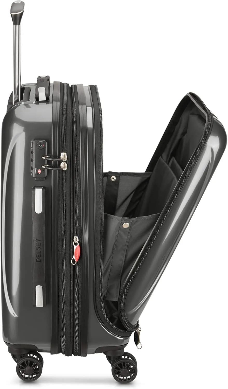 DELSEY PARIS Helium Aero Hardside Expandable Luggage with Spinner Wheels, Brushed Charcoal, 2-Piece Set (19/25)