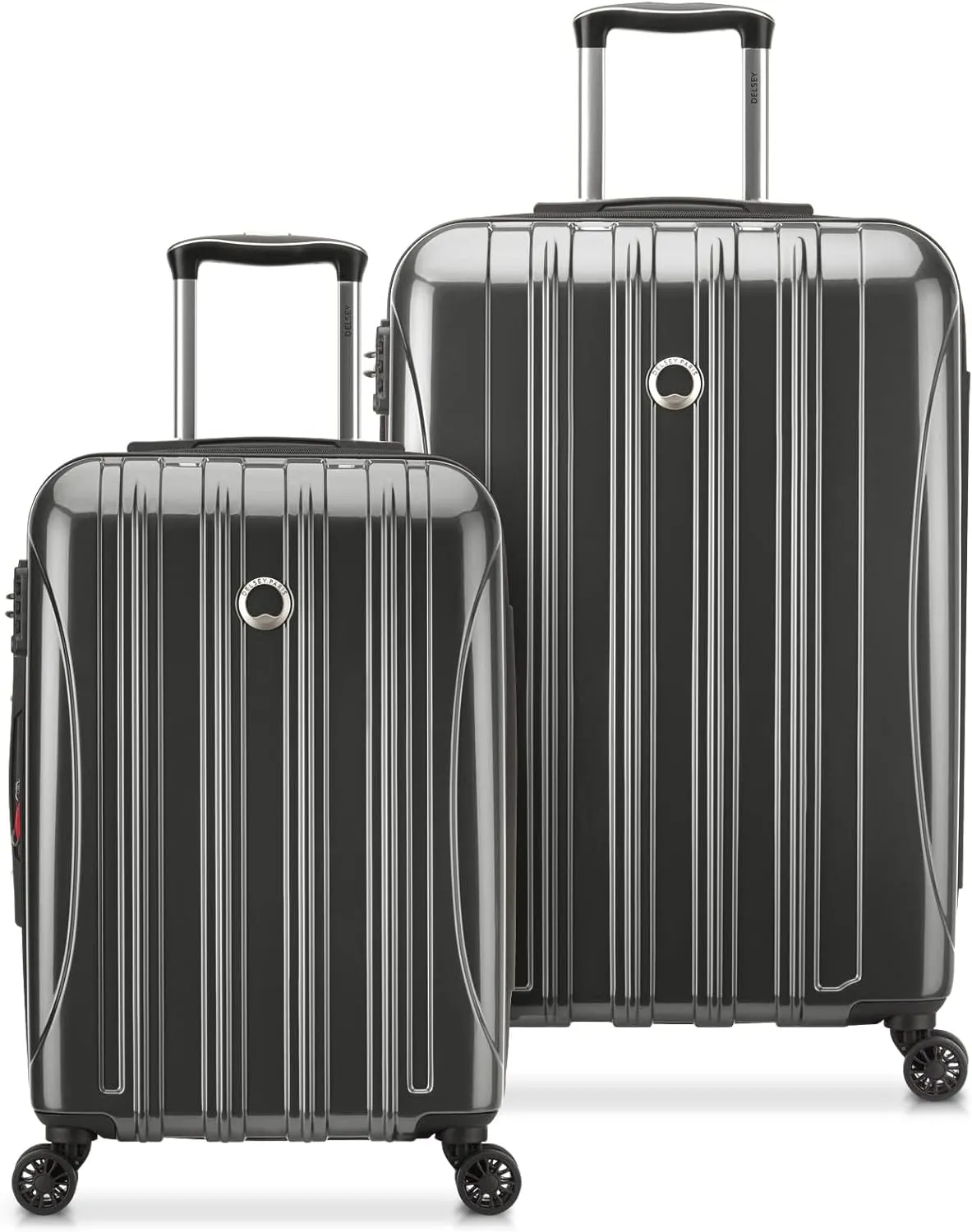 DELSEY PARIS Helium Aero Hardside Expandable Luggage with Spinner Wheels, Brushed Charcoal, 2-Piece Set (21/25)