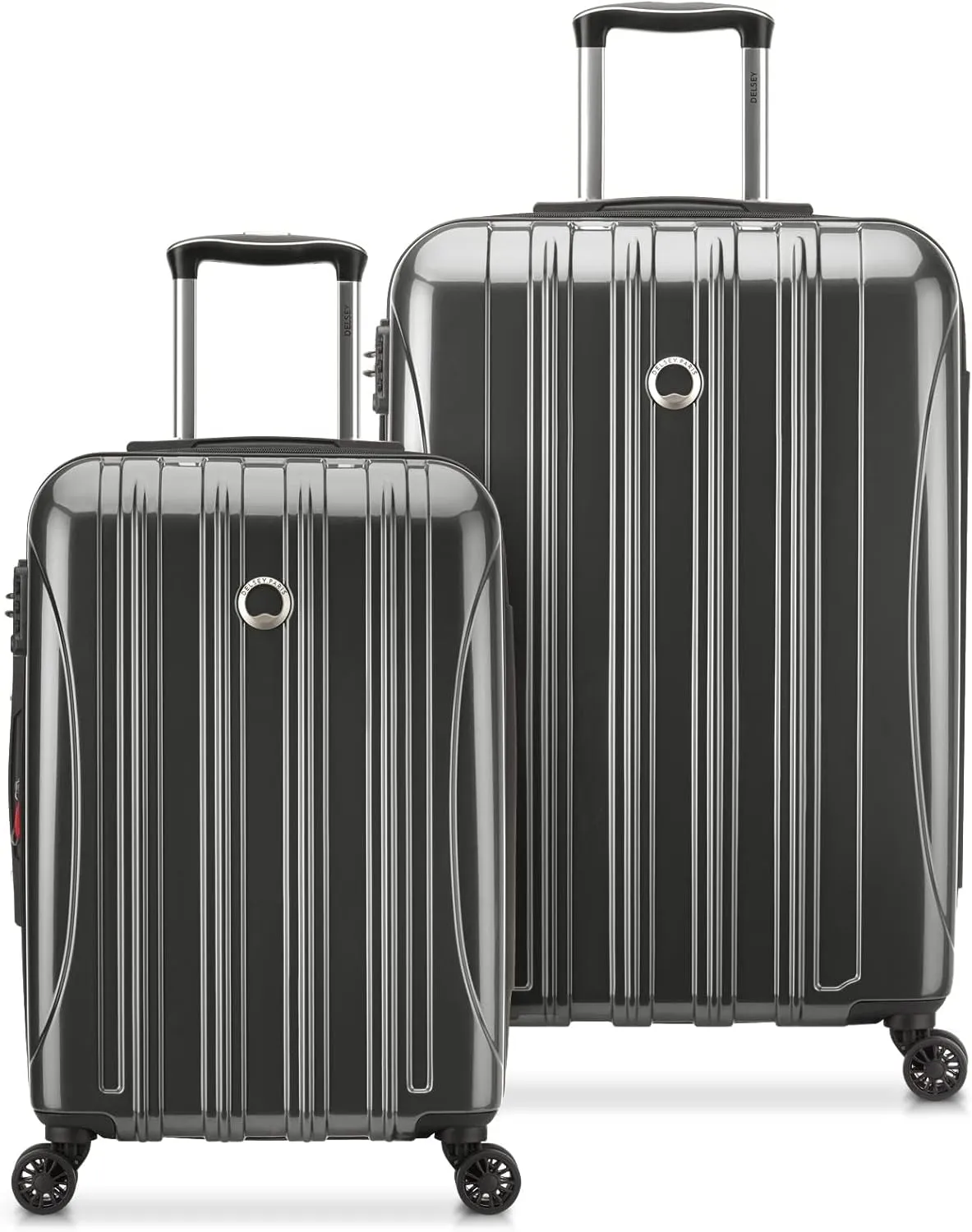 DELSEY PARIS Helium Aero Hardside Expandable Luggage with Spinner Wheels, Brushed Charcoal, 2-Piece Set (21/25)