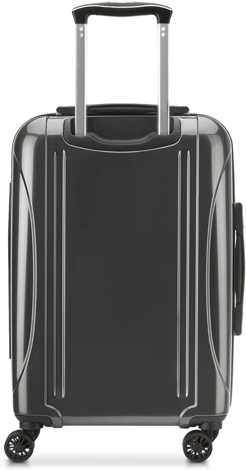 DELSEY PARIS Helium Aero Hardside Expandable Luggage with Spinner Wheels, Brushed Charcoal, Carry-On 21 Inch