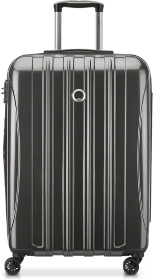 DELSEY PARIS Helium Aero Hardside Expandable Luggage with Spinner Wheels, Brushed Charcoal, Checked-Medium 25 Inch
