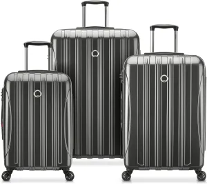 DELSEY PARIS Helium Aero Hardside Expandable Luggage with Spinner Wheels, Titanium, 3-Piece Set (21/25/29)