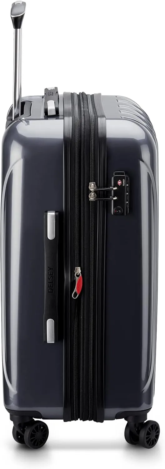 DELSEY PARIS Helium Aero Hardside Expandable Luggage with Spinner Wheels, Titanium, Carry-On 21 Inch