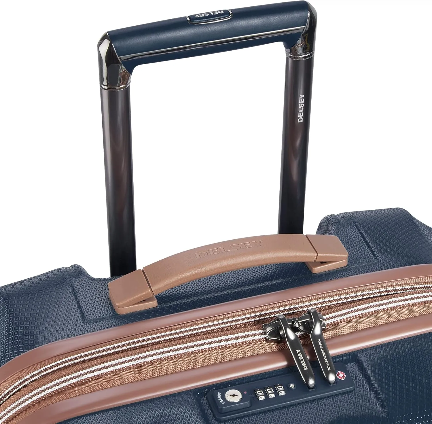 DELSEY PARIS St. Tropez Hardside Expandable Luggage with Spinner Wheels, Navy, Carry-on 21 Inch