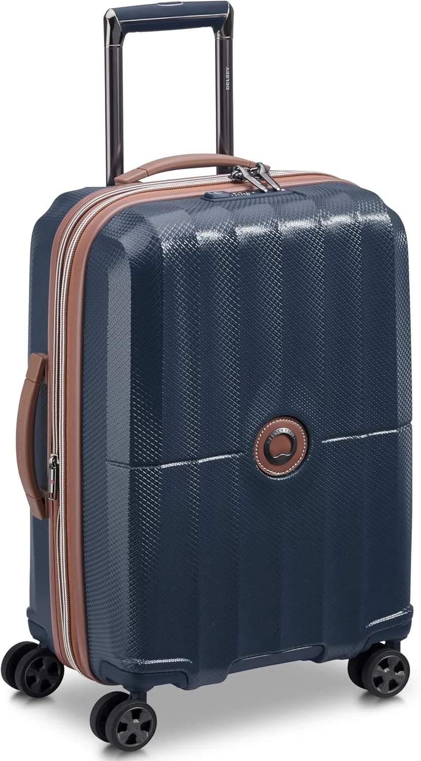 DELSEY PARIS St. Tropez Hardside Expandable Luggage with Spinner Wheels, Navy, Carry-on 21 Inch