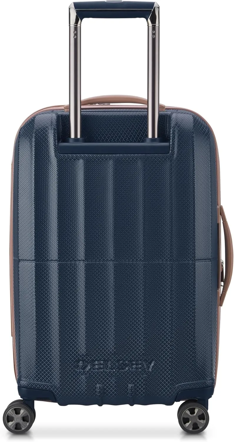 DELSEY PARIS St. Tropez Hardside Expandable Luggage with Spinner Wheels, Navy, Carry-on 21 Inch