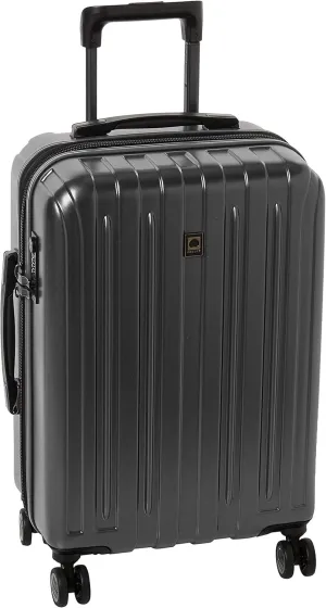 DELSEY PARIS Titanium Hardside Expandable Luggage with Spinner Wheels, Black, Carry-On 21 Inch