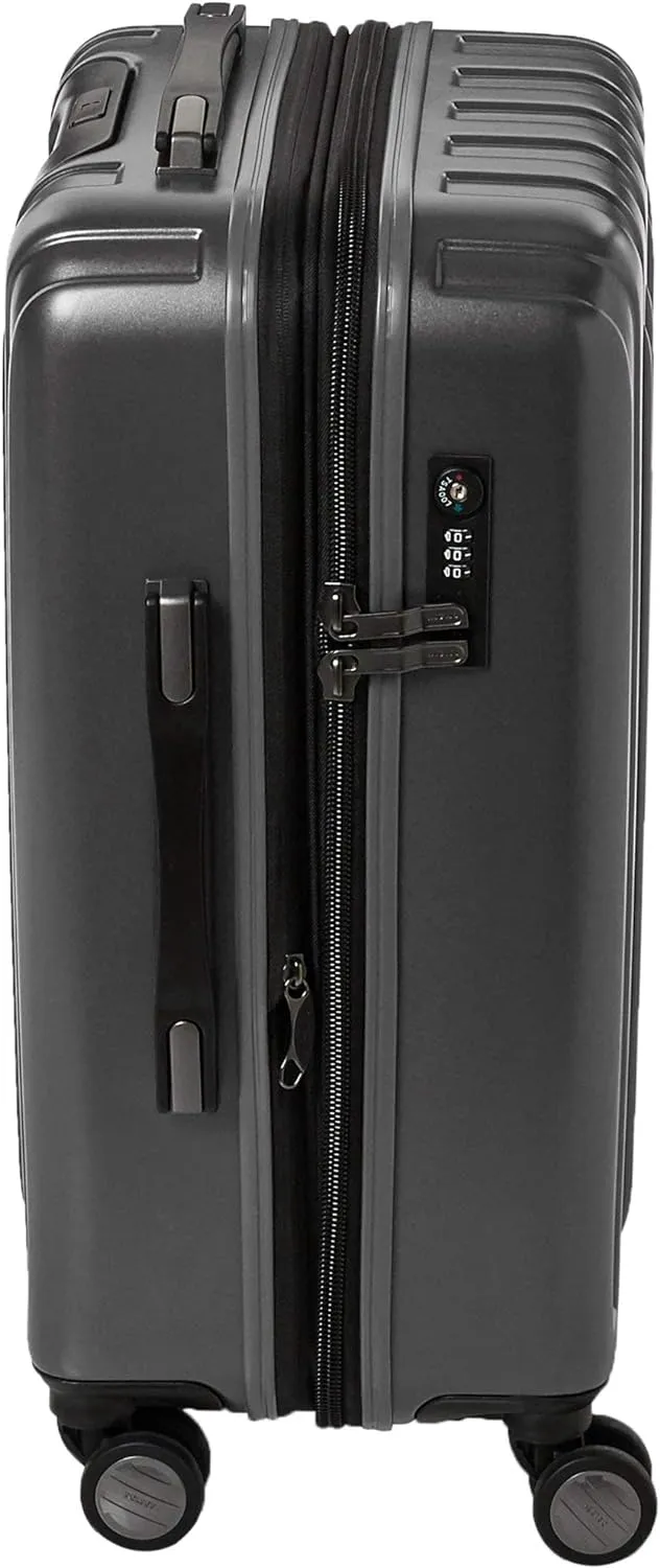 DELSEY PARIS Titanium Hardside Expandable Luggage with Spinner Wheels Carry-On Luggage, Graphite, Carry-On 21 Inch