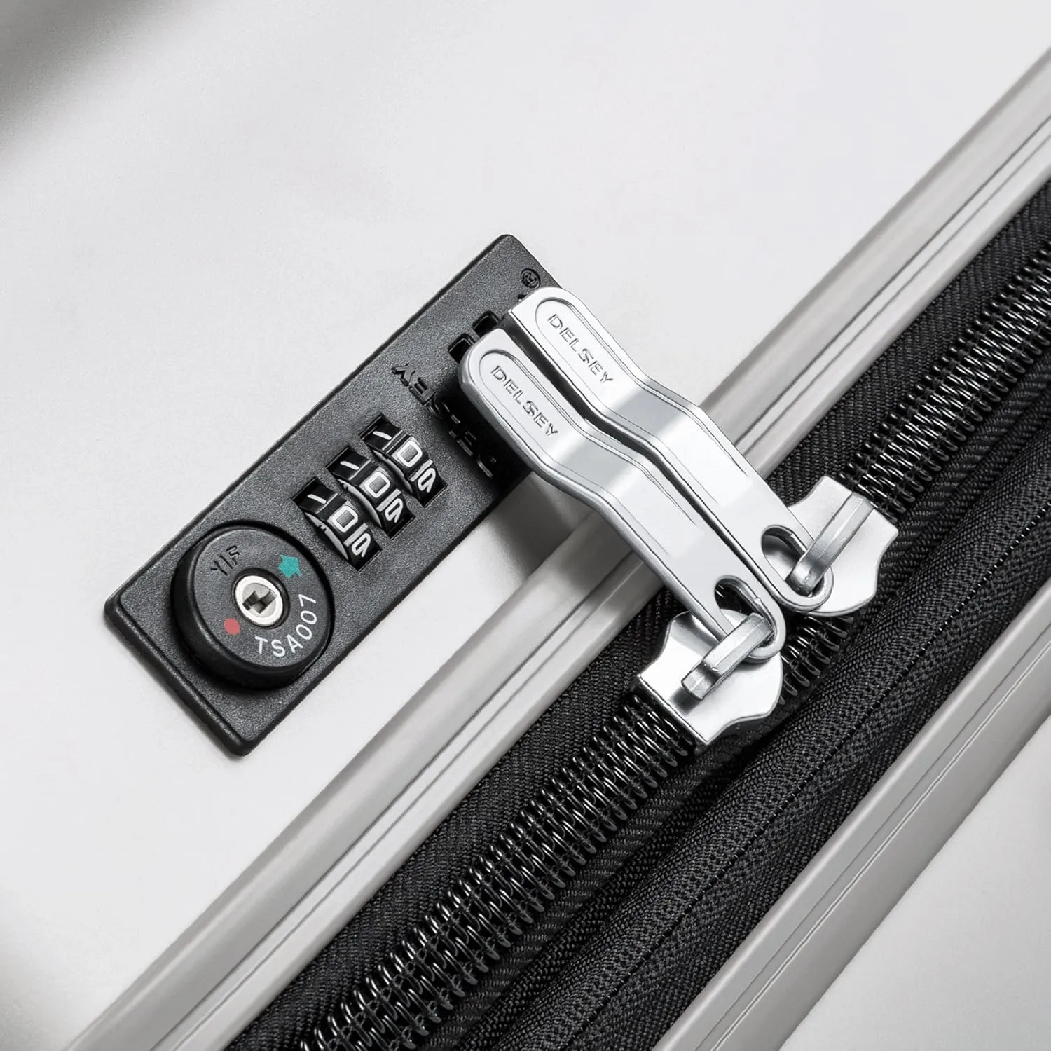 DELSEY PARIS Titanium Hardside Expandable Luggage with Spinner Wheels Carry-On Luggage, Silver, Carry-On 21 Inch