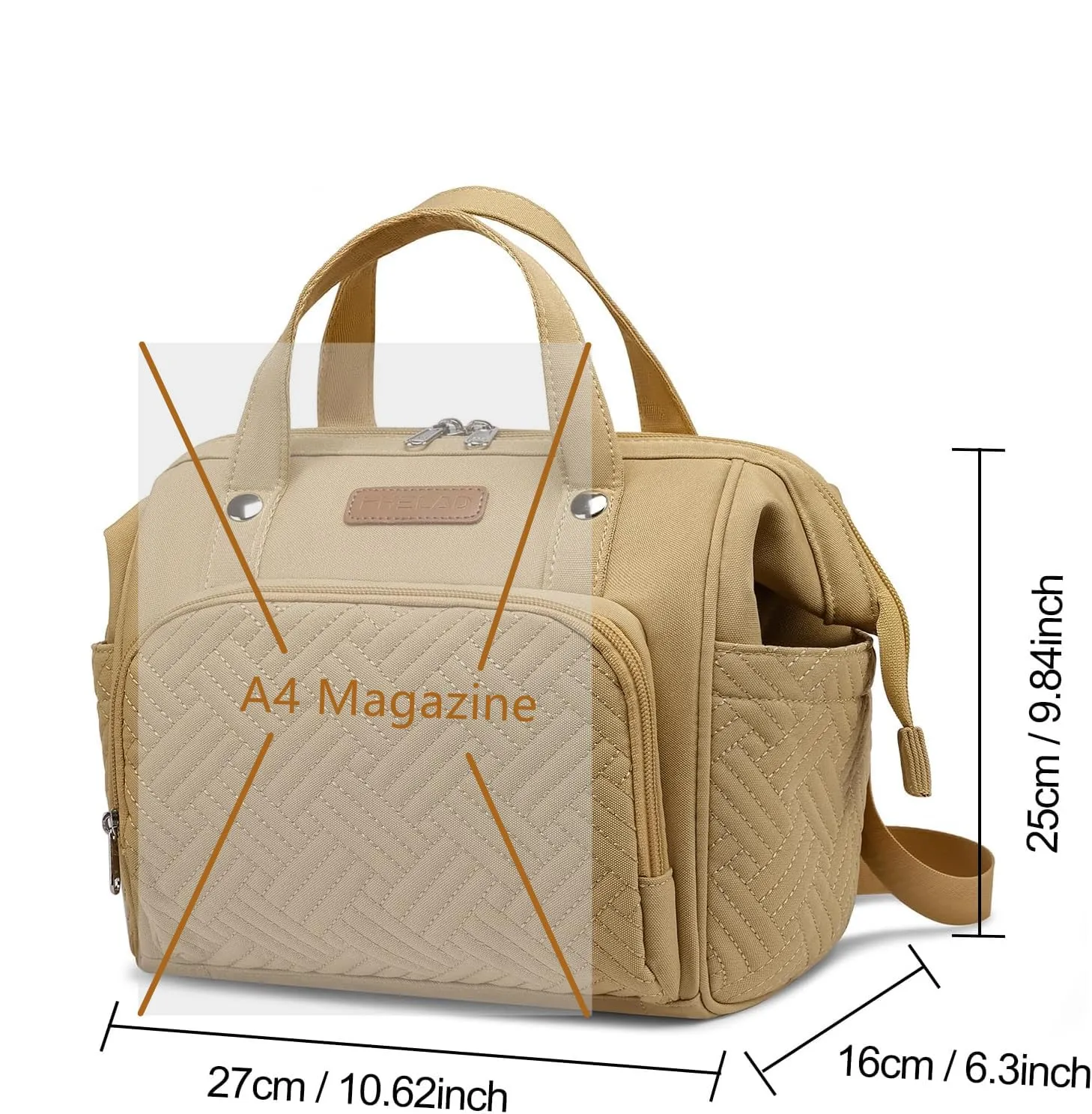 Diaper Bag Small Diaper Backpack, Waterproof Multi-Function Newborn Baby Stylish Mini Tote Maternity Bags Travel Backpacks with Insulated Pockets, Light Brown