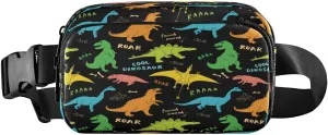 Dinosaur Belt Bag Fanny Pack Crossbody Bags for Women Men Dinosaur Belt Bag Crossbody Waterproof Fashion Waist Packs Unisex with Adjustable Strap for Running Workout Travel Hiking