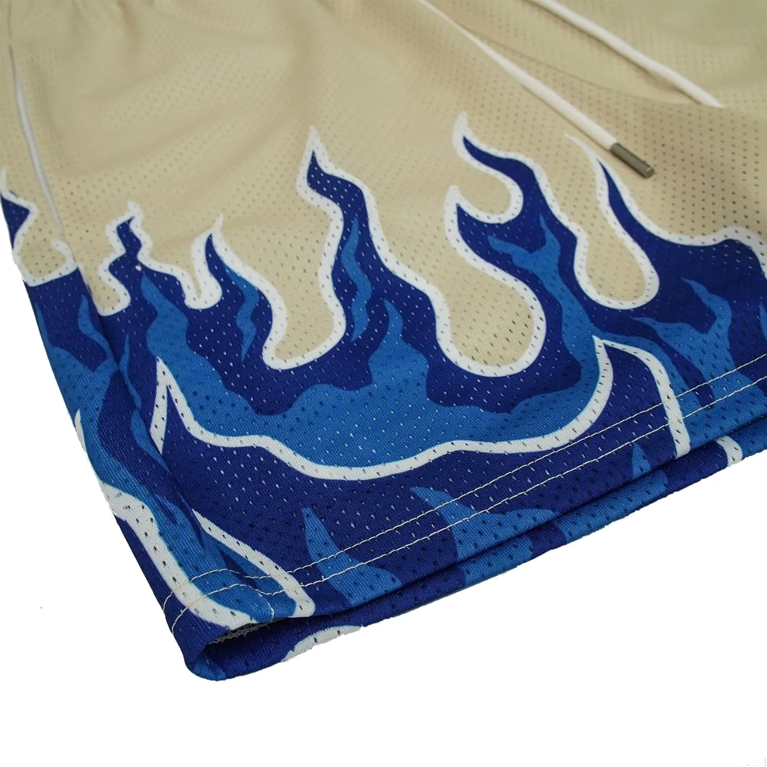 DIOTSR Mens Flame Graphic Basketball Shorts Cool Retro Running Athletic Shorts Drawstring Waist Casual Track Shorts