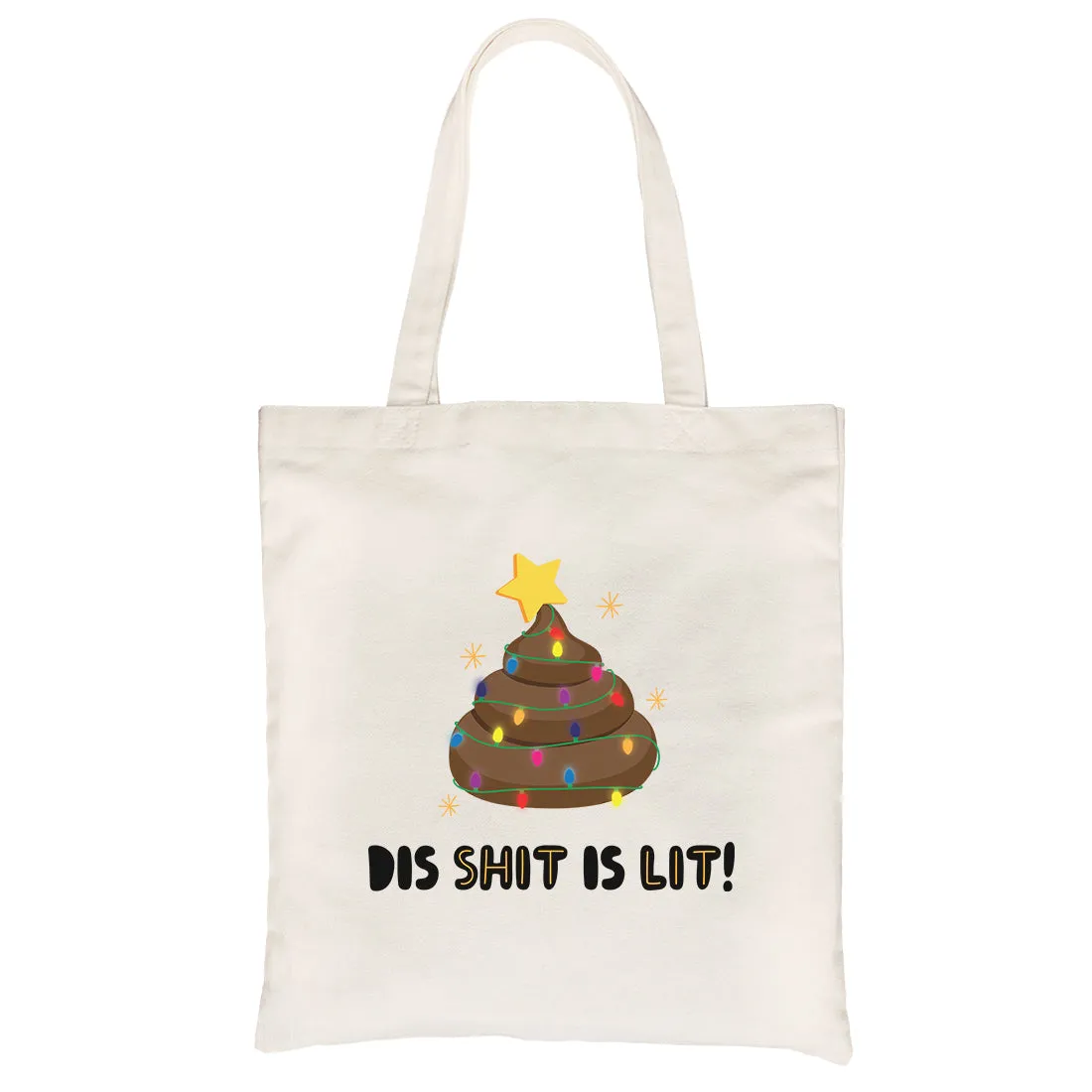 Dis Shit Is Lit Poop Canvas Bag