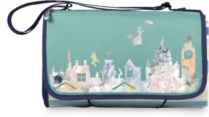 Disney Mary Poppins Picnic Tote - Outdoor & Beach Blanket, Camping Blanket (Sky Blue with Multi Stripe Pattern)