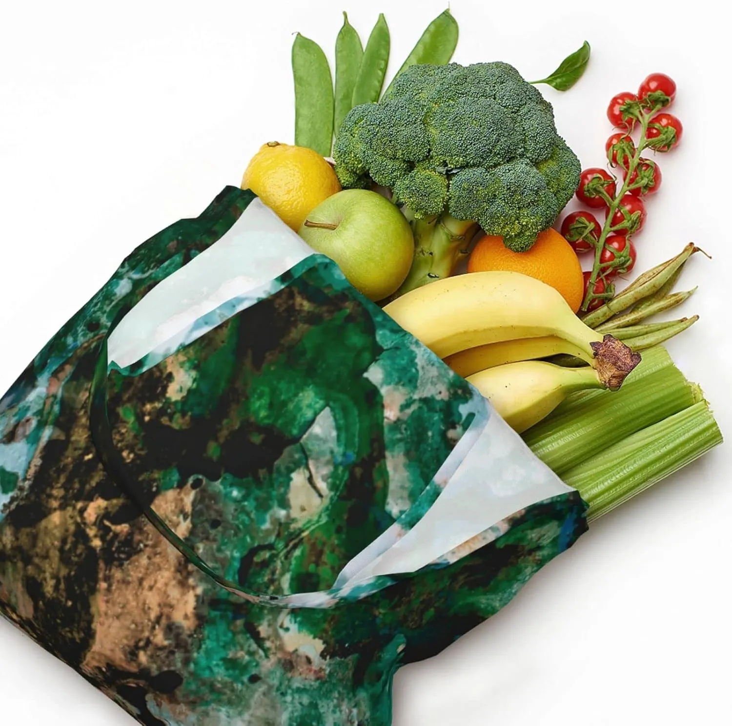 DKJlitter Fashion Canvas Tote Bag, Reusable Grocery Shopping Bag, Large capacity shopping bag Daily Utility Bag
