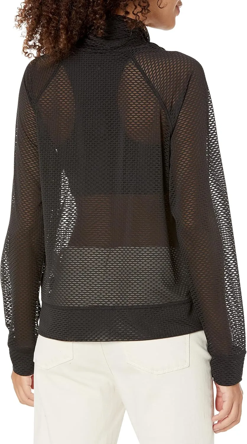 DKNY Women's Mesh Drawstring Hoodie
