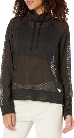 DKNY Women's Mesh Drawstring Hoodie