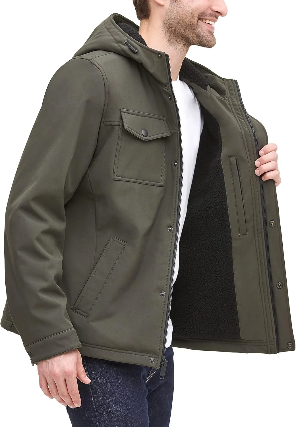 Dockers Men's Arctic Cloth Sherpa Storm Jacket