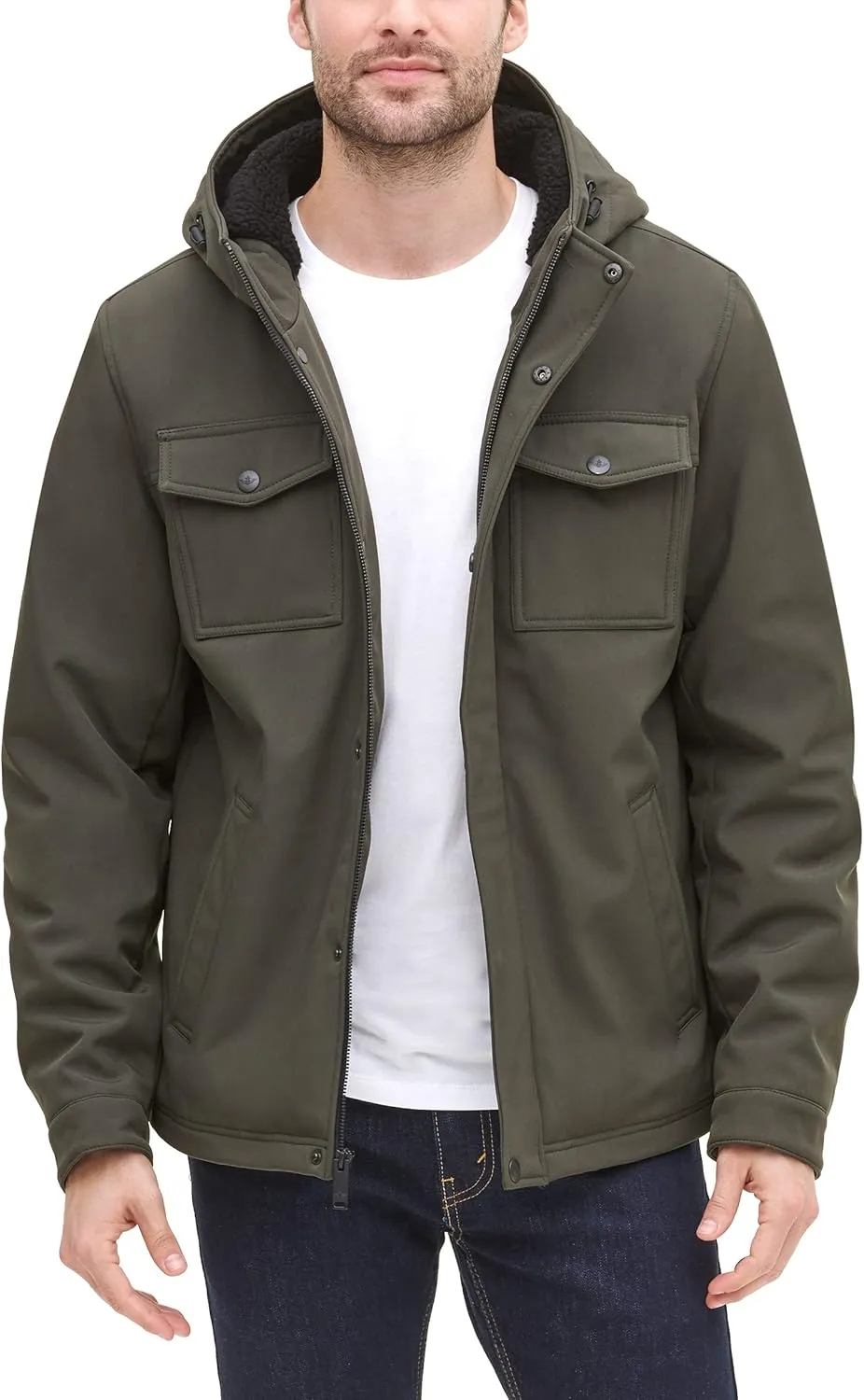 Dockers Men's Arctic Cloth Sherpa Storm Jacket