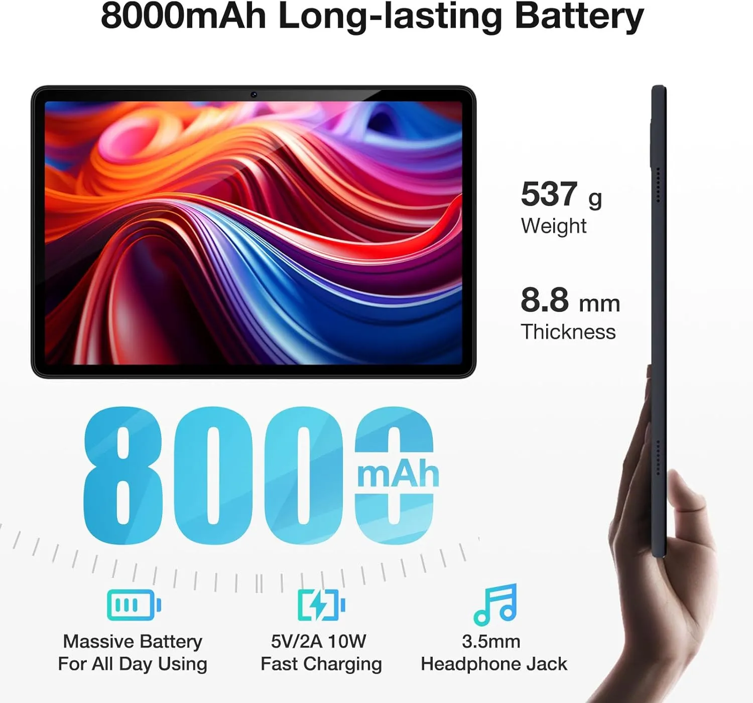 DOOGEE T30E Android Tablet with Keyboard Case T30E 11 Inch Tablets with 9GB RAM 128GB ROM/1TB TF, 8000mAh, Cellular Tablets with Dual Sim Slot, BT5.0, Android Tablet with Pen, Keyboard, Mouse&Case ﻿