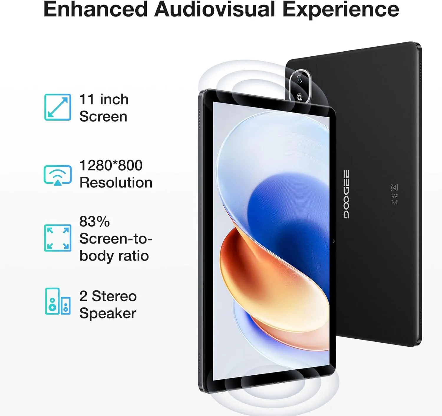 DOOGEE T30E Android Tablet with Keyboard Case T30E 11 Inch Tablets with 9GB RAM 128GB ROM/1TB TF, 8000mAh, Cellular Tablets with Dual Sim Slot, BT5.0, Android Tablet with Pen, Keyboard, Mouse&Case ﻿