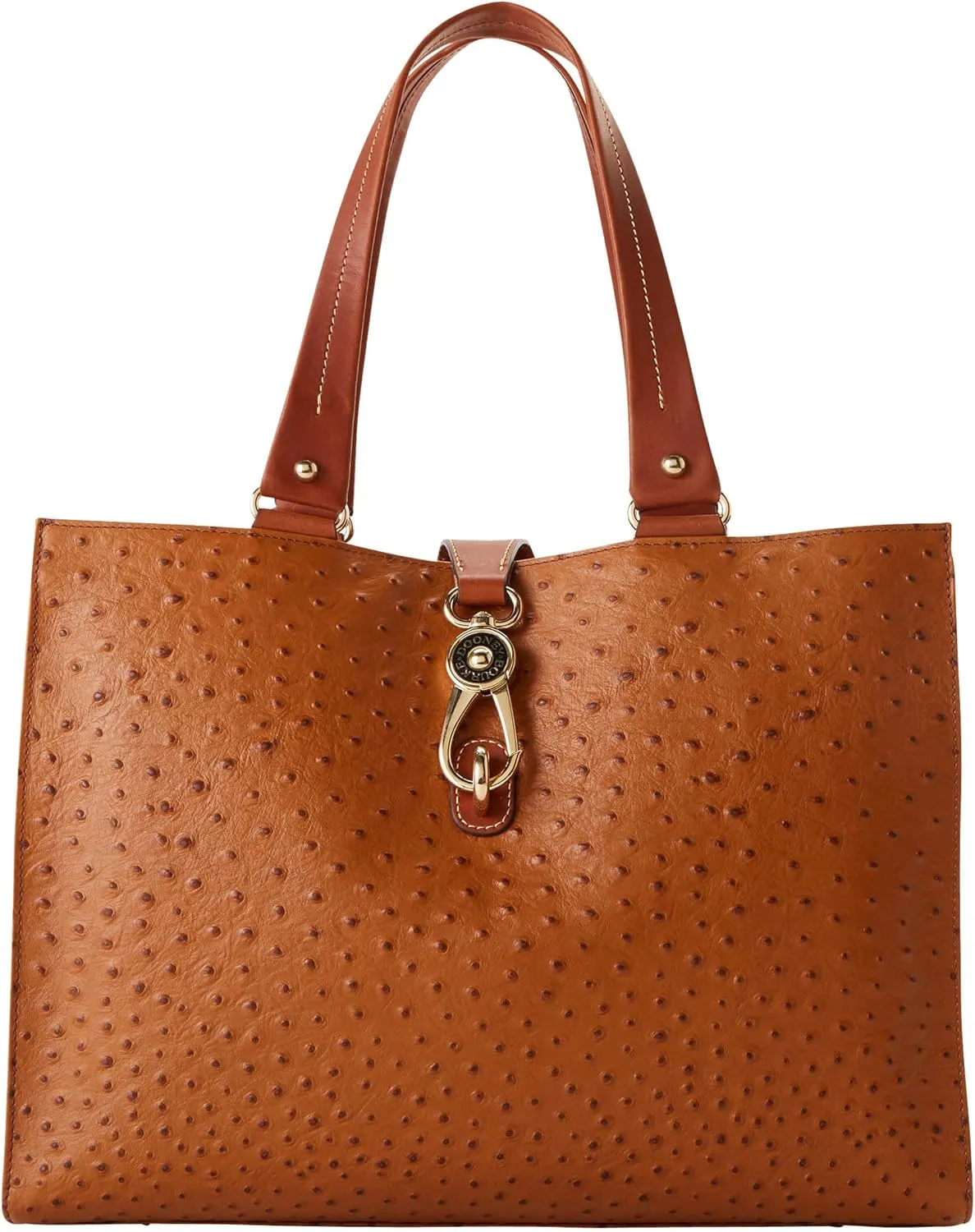 Dooney & Bourke Handbag, Ostrich Large Logo Lock Tote