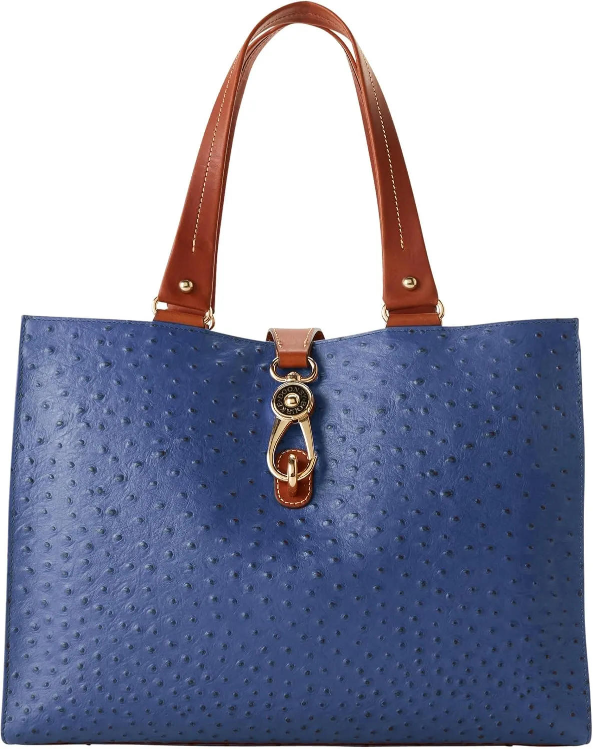 Dooney & Bourke Handbag, Ostrich Large Logo Lock Tote