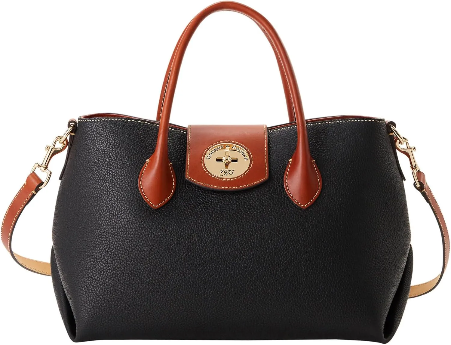 Dooney & Bourke Handbag, Pebble Turnlock Handle Tote 30 - Black
