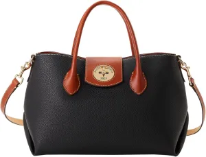 Dooney & Bourke Handbag, Pebble Turnlock Handle Tote 30 - Black