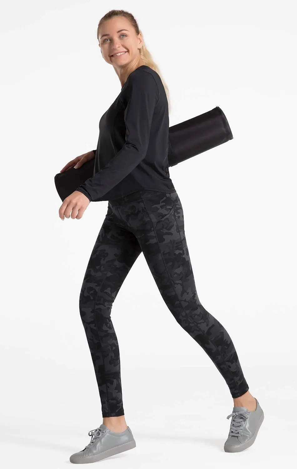 Dragon Fit High Waist Yoga Leggings with 3 Pockets,Tummy Control Workout Running 4 Way Stretch Yoga Pants