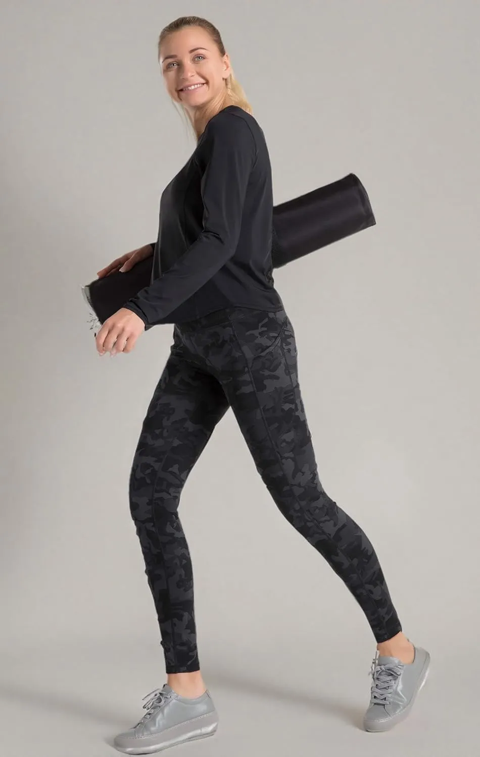 Dragon Fit High Waist Yoga Leggings with 3 Pockets,Tummy Control Workout Running 4 Way Stretch Yoga Pants