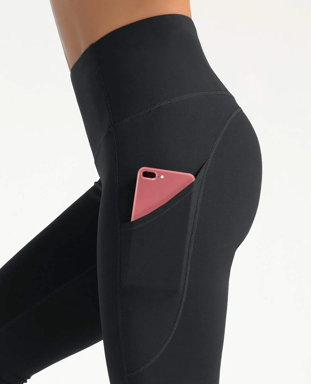Dragon Fit High Waist Yoga Leggings with 3 Pockets,Tummy Control Workout Running 4 Way Stretch Yoga Pants