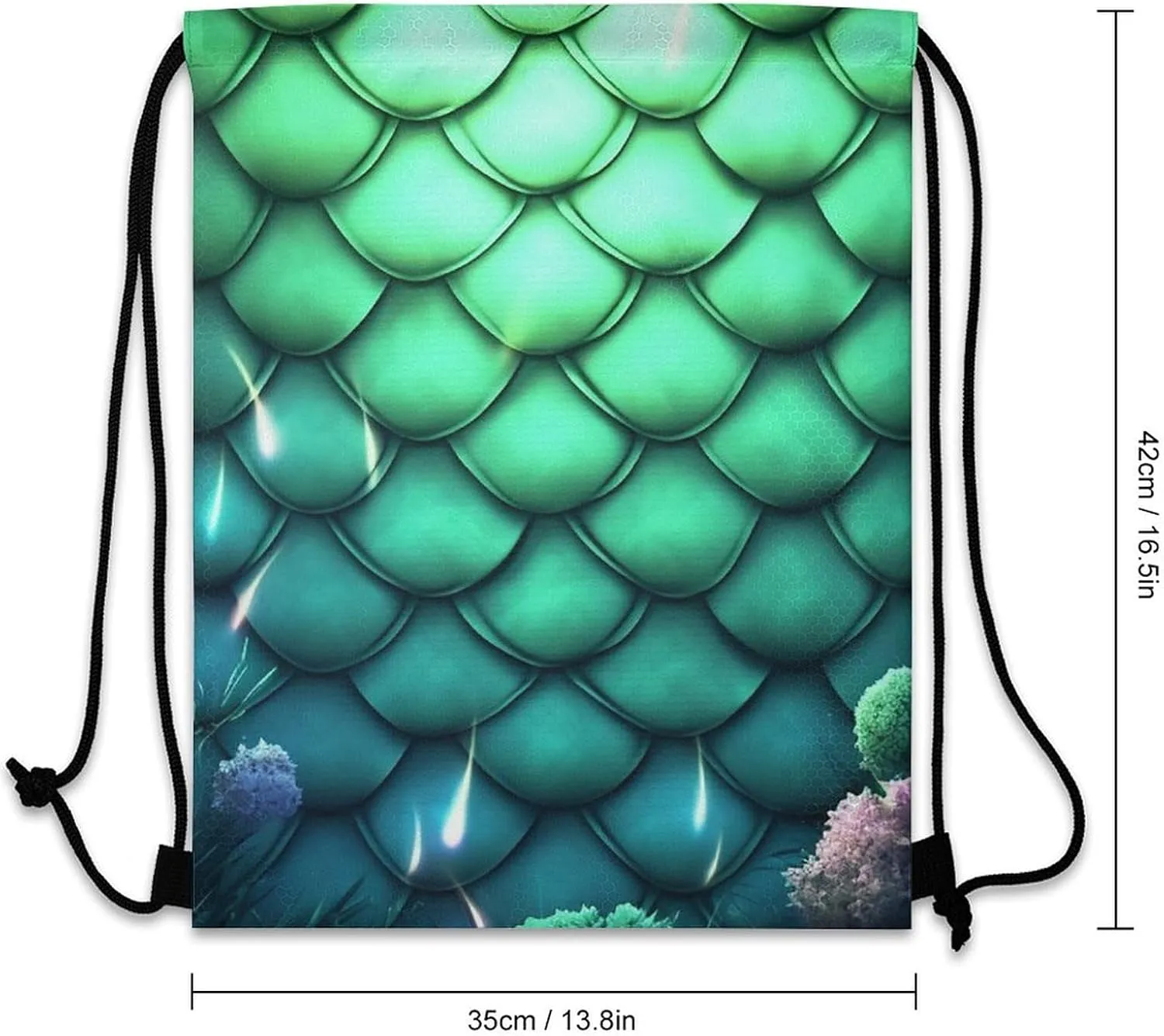 Drawstring Backpack Sport Gym Bag Water Resistant Sackpack Moonlight Garden Cinch Bag String Bag for Outdoor