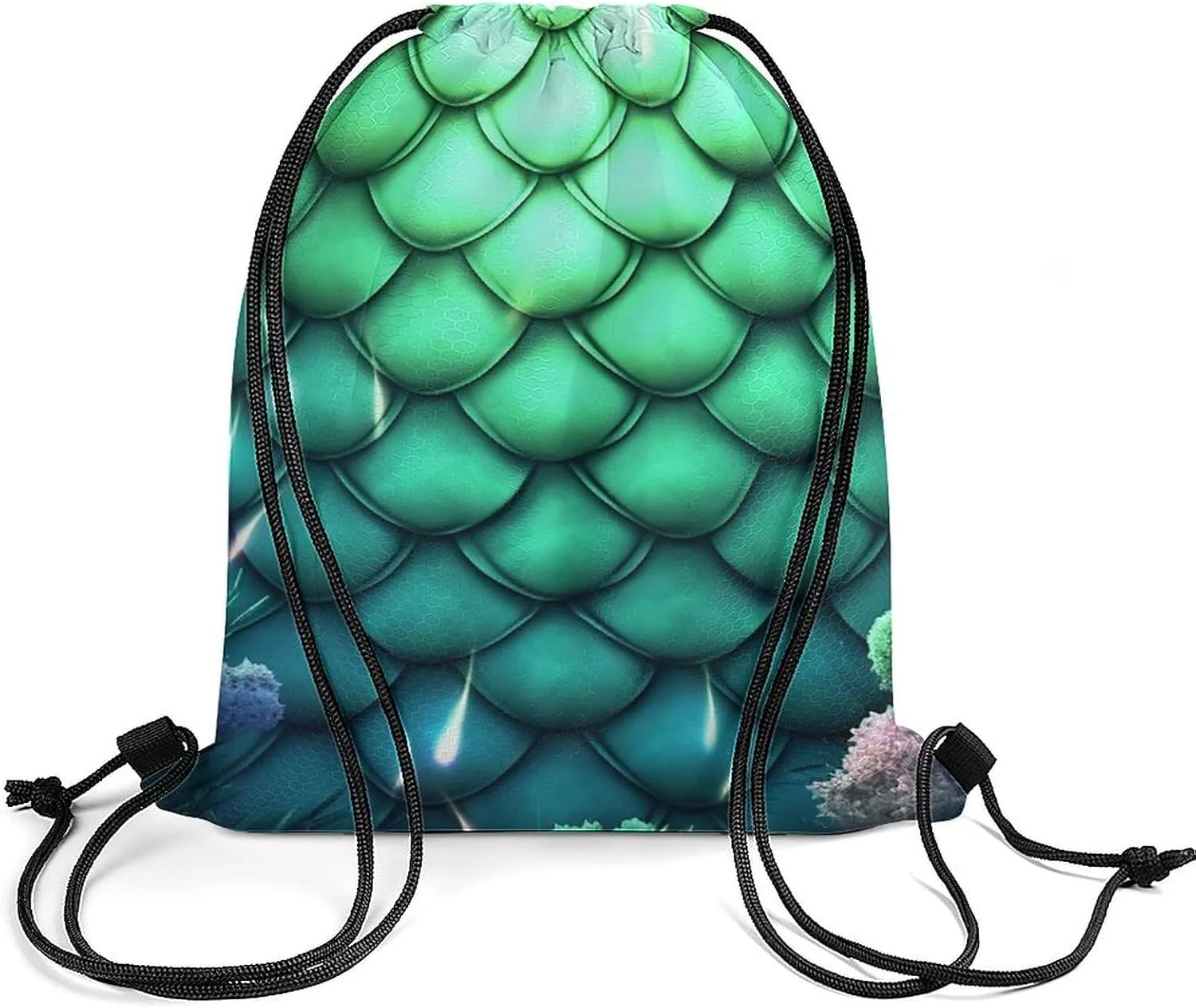 Drawstring Backpack Sport Gym Bag Water Resistant Sackpack Moonlight Garden Cinch Bag String Bag for Outdoor