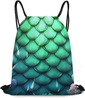 Drawstring Backpack Sport Gym Bag Water Resistant Sackpack Moonlight Garden Cinch Bag String Bag for Outdoor