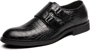 Dress Shoes for Men Men's Italian Design Hand-Polished Monk-Strap Dress Shoes for Business and Weddings