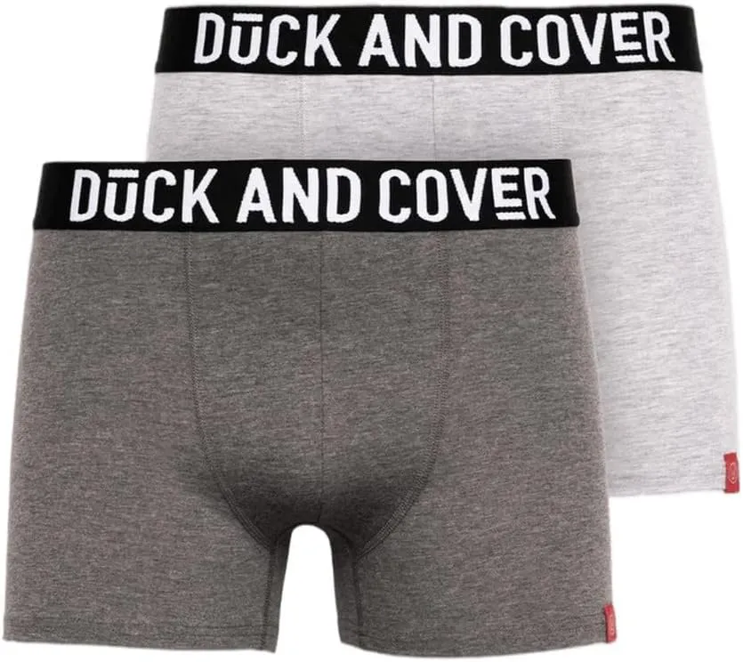 Duck & Cover - Mens Essential Underwear Multipack Cotton Boxer Shorts with Jacquard Satin Waistband 3, 6 Multi Pack Gift Set