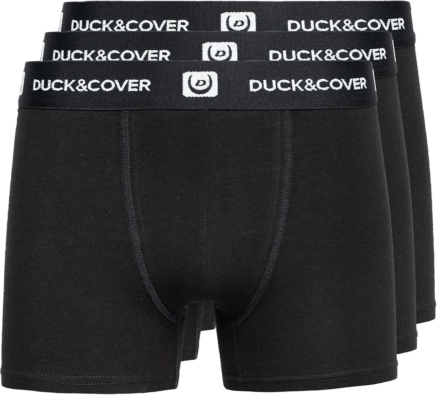 Duck & Cover - Mens Essential Underwear Multipack Cotton Boxer Shorts with Jacquard Satin Waistband 3, 6 Multi Pack Gift Set