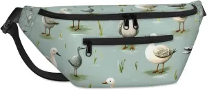 Ducks Printed Sling Bag Crossbody Backpack Chest Daypack for Women Sport Travel Hiking Casual Bag Multipurpose Waist Pack With Zipper Closure Adjustable Strap Shoulder Bag
