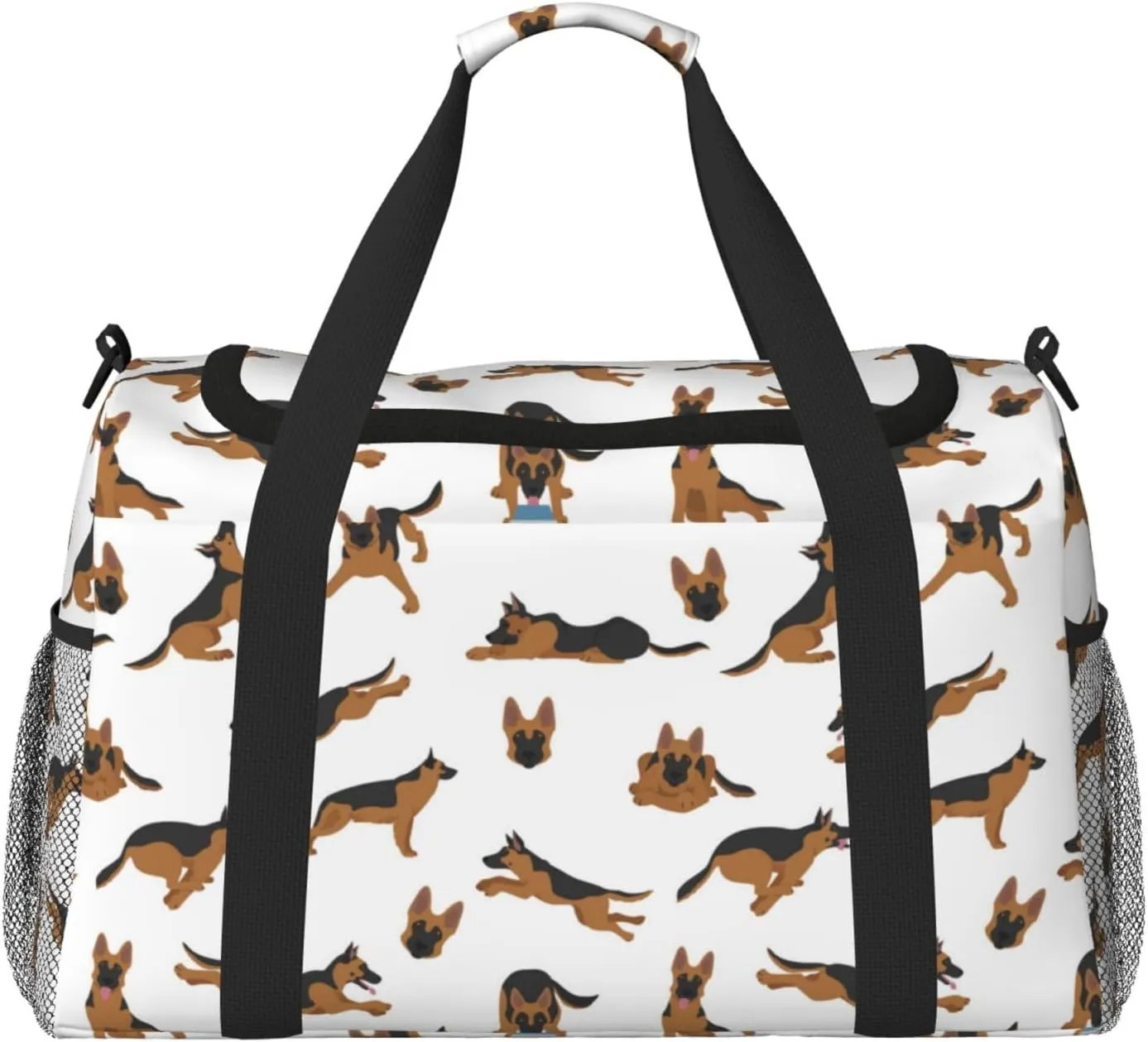 Duffle Bag for Travel, German Shepherd Dog No.1009 Weekender Overnight Duffel Bag, Carry On Bag Gym Bag for Women Men, Personal Item Travel Bag